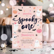 Éffrayant Une Mignonne Halloween Ghost 1ère fête d