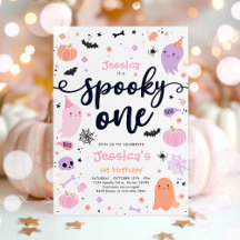 Éffrayant Une Mignonne Halloween Ghost 1ère fête d