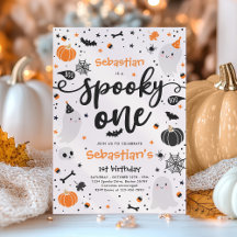 Éffrayant Une Mignonne Halloween Ghost 1ère fête d