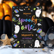 Éffrayant Une Mignonne Halloween Ghost 1ère fête d