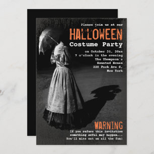 Invitation Éffrayante dame sans chef fête d'Halloween unique