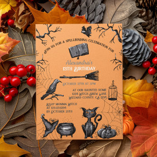 Invitation Éffrayante Eclosion Halloween fête d'anniversaire