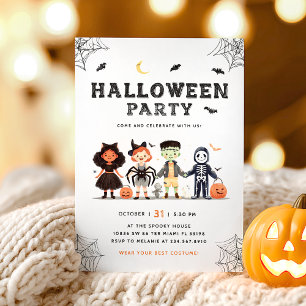 Invitation effrayante pour une fête d'Halloween po