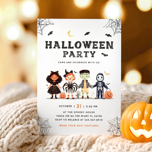 Invitation effrayante pour une fête d'Halloween po (Créateur téléchargé)
