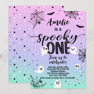 Invitation éffrayante un, 1er anniversaire Hallowe