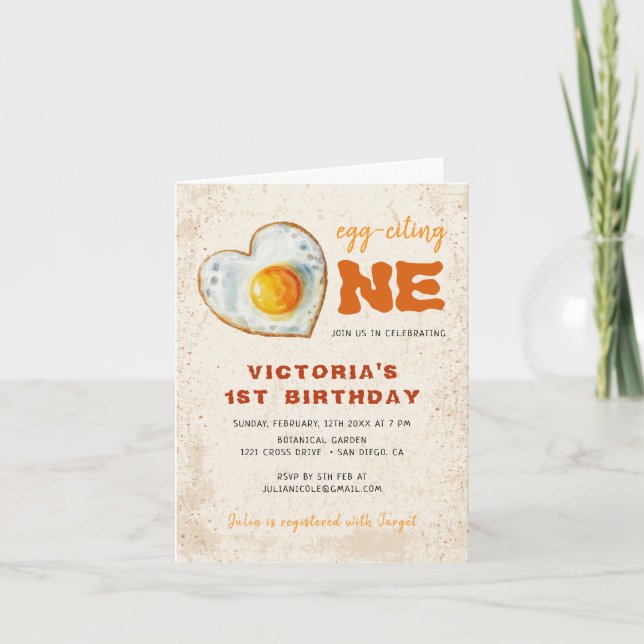 INVITATION EGG-CITING BBQ BABY BIRTHDAY (Devant)