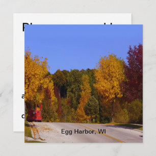 Invitation Egg Harbour, WI automne saison avec chariot