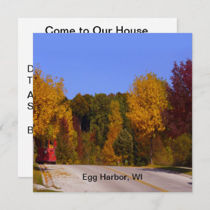 Invitation Egg Harbour, WI automne saison avec chariot