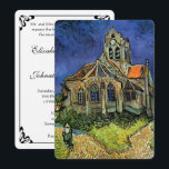 Invitation Eglise d'Auvers par Vincent van Gogh Mariage<br><div class="desc">Facile à customiser faire-part de mariage. Ou de modifier le libellé pour créer une invitation unique et personnalisée pour tout événement de circonstance. L'église d'Auvers (1890) de Vincent van Gogh est une peinture religieuse de post impressionnisme vintage d'art, représentant une femme marchant le long d'un chemin vers la chapelle du...</div>