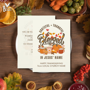 Invitation Église de la veille de Thanksgiving GRACIEUX RECON