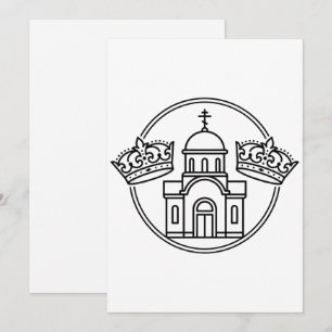 Invitation Église orthodoxe grecque avec deux couronnes de ma