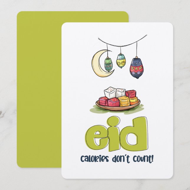 Invitation Eid Mamoul Sans Regrets | Les Calories ne Comptent (Devant / Derrière)