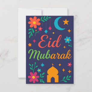 Invitation Eid Moubarak - Coloré pour les enfants Mosquée Fle