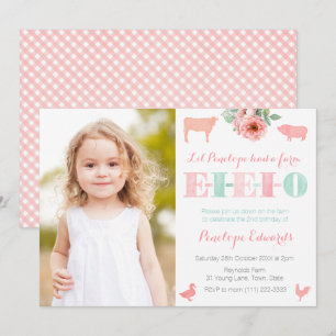 Invitation EIEIEIO Vieux MacDonald Agritourisme zoo de moutur