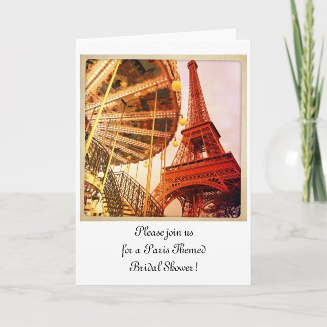 Invitation Eiffel Tower and Carrousel (Devant)