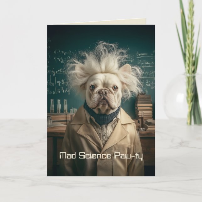Invitation Einstein Pup in Lab Coat (Devant)