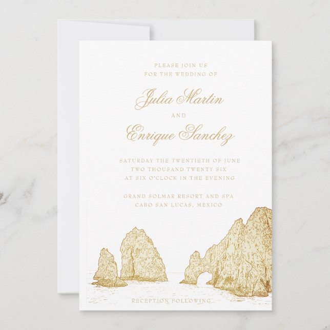 Invitation El Arco Cabo San Lucas Arch Weddining (Devant)