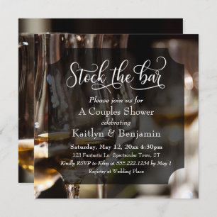 Invitation Elaborate Type, Photo Stock du Bar Couples Douche