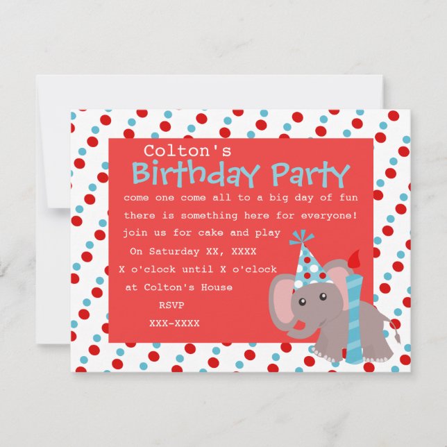 Invitation Ele-dots (Devant)