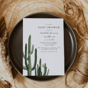 Invitation Eleanor - Baby shower Bohème Saguaro Cactus