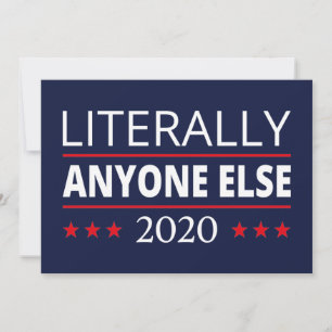 Invitation Election 2020, Anti-Trump - N'Importe Qui D'Autre 