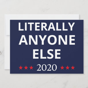 Invitation Election 2020, Anti-Trump - N'Importe Qui D'Autre 