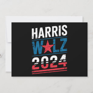 Invitation Élection Harris Waltz 2024 Kamala Harris Tim Waltz