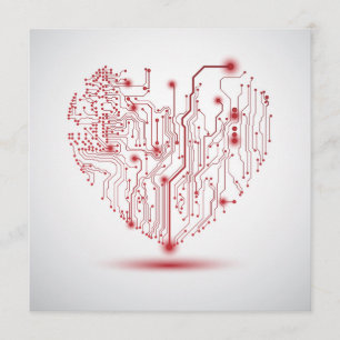 Invitation électrique de coeur