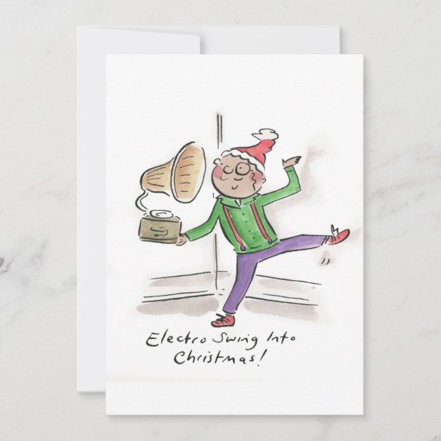 Invitation Electro Swing à Noël (Devant)