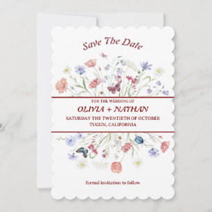 Invitation Élégance : Classique Fleurs Mariage Sauvegarder La