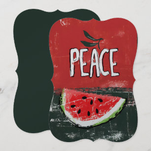 Invitation Élégance cubiste infusée de Graffiti Peace Spirit