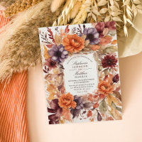 Elégance d'automne Aquarelle Mariage floral