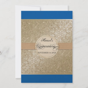 Invitation Élégance de la Cravate noire, Quinceanera de crème