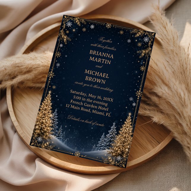 Invitation Élégance de la forêt sous la lumière étoilée de l' (Créateur téléchargé)
