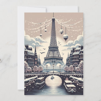 Invitation Elégance d'hiver parisienne - Noël en ville