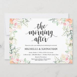 Invitation Elégance du jardin Floral Post Mariage Brunch Invi