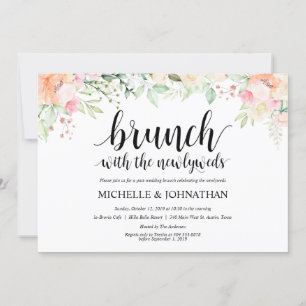 Invitation Elégance du jardin Floral Post Mariage Brunch Invi