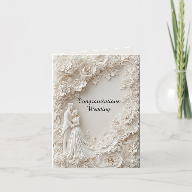 Invitation 💍 Élégance Florale de Mariage pour une Romance Ét (Devant)