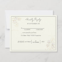 "Élégance florale personnalisable pour RSVP de mar