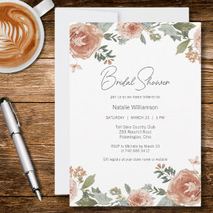 Invitation Élégance Florale pour une Mariée