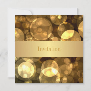 Invitation Elegance Gold Bubbles 9 Special Birthday Event