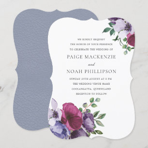 Invitation Élégance gracieuse : Aquarelle Florale Mariage