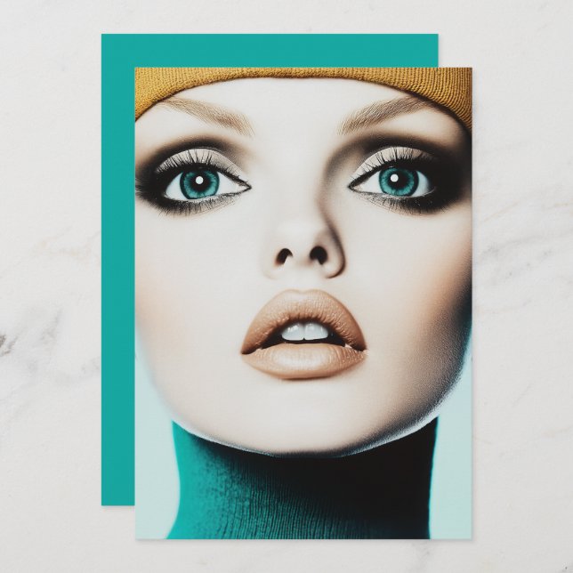 Invitation Élégance intemporelle : Iconique 1960s Model Portr (Devant / Derrière)