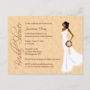 Invitation Élégance moderne Champagne 2 Fêtes de la mariée