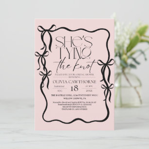 Invitation Élégance Noir Nœud Papillon Mariage