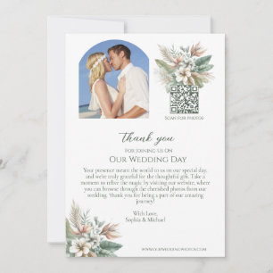 Invitation Élégance tropicale - Photo Mariage Merci