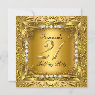 Invitation Élégant 21e anniversaire de la fête Elite Diamants