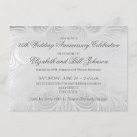Élégant 25e Anniversaire de Mariage Argent