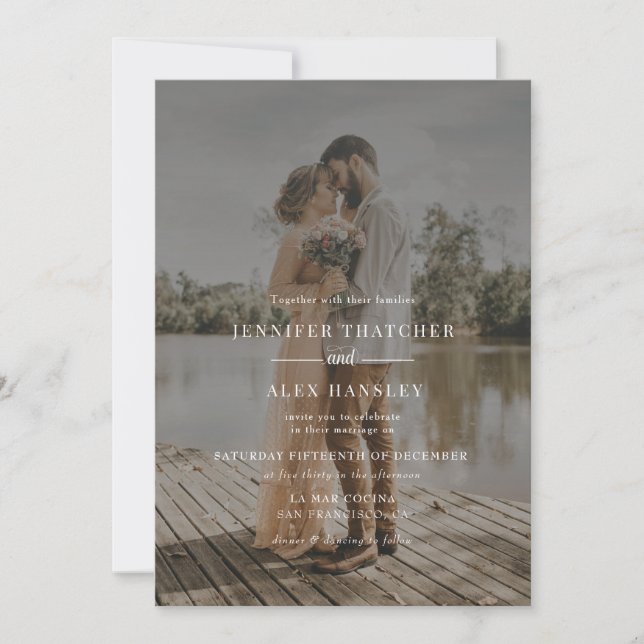 Invitation Elegant 2 Mariage photo (Devant)