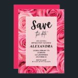 Invitation Élégant 34e anniversaire Floral Rose Enregistrer l<br><div class="desc">Élégant 34e anniversaire Floral Rose Enregistrer la date Invitation rose</div>